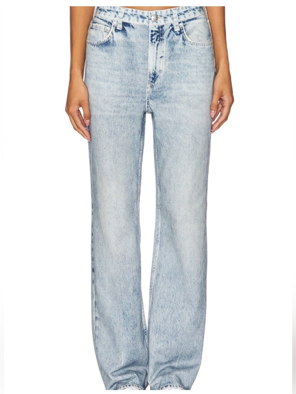rag & bone Light Wash Straight Leg Jeans